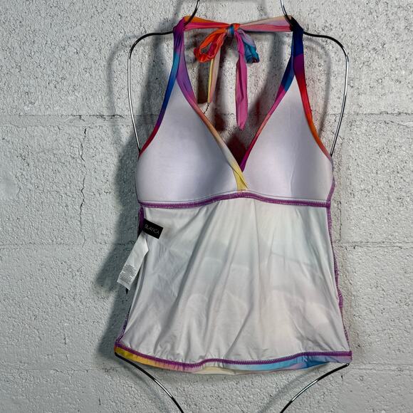 La Blanca woman's Island Halter Swim Tankini, Sunset Shores 4 MSRP $98 - Picture 5 of 9